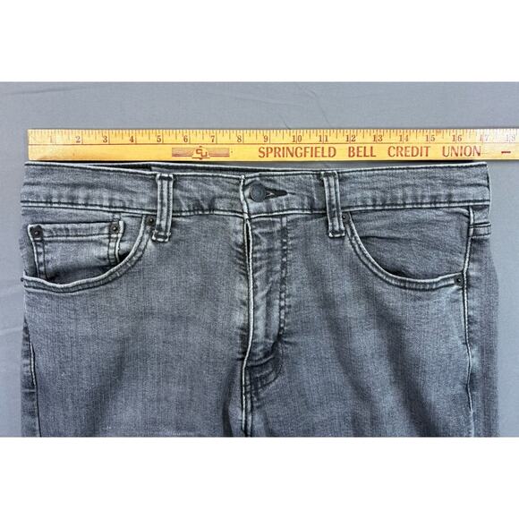 Levis 511 Denim Jeans 34x34 Mens 35 X 34Charcoal Gray Straight Leg Waterless - Picture 3 of 10
